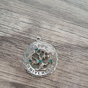 Silver and Blue Women's Pendant